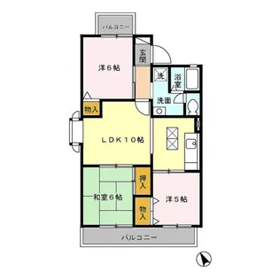 グランドサン 壱弐参伍番館【1-103号室】の間取り
