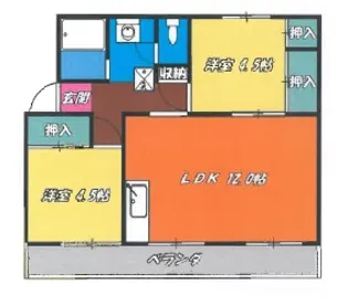 コーポみわ【303号室】の間取り