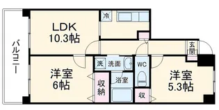 シャトーイノハナ【4階】の間取り
