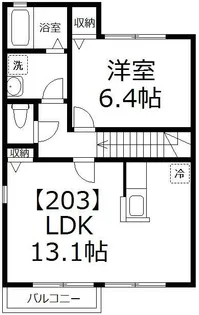 蘭房C【2階】の間取り