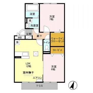 ソレアード【1階】の間取り