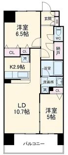 エコロジー千葉みなとレジデンス【5階】の間取り