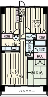 エコロジー千葉みなとレジデンス【9階】の間取り