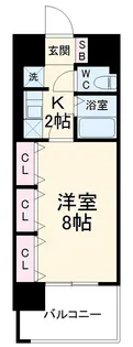 GRASSSQUARE六番館【6階】の間取り