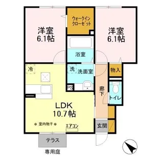 レグルス【1階】の間取り