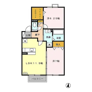 カンパーニュ A【2階】の間取り