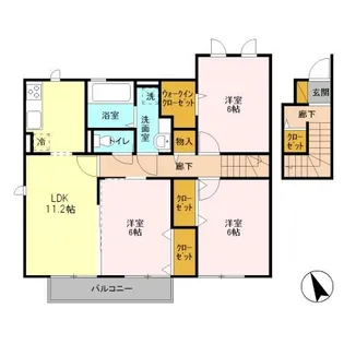 シャリテレーヴ A【2階】の間取り