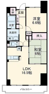 パウロニアビューコート【14階】の間取り