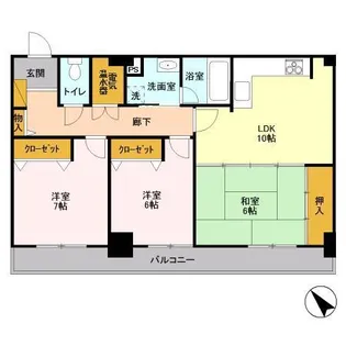 オーシャンビュー壱番館【1904号室】の間取り