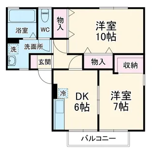 オイコス参番館【1階】の間取り