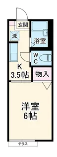 クレールB【1階】の間取り