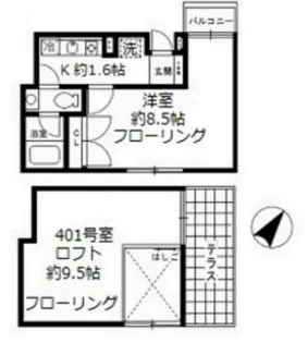 galopin(ガロパン)【4階】の間取り