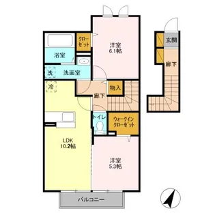 TIARAⅢ【2階】の間取り