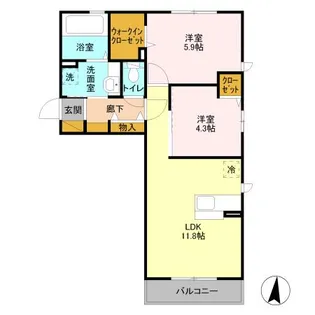 speranza【2階】の間取り