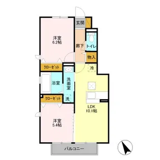 リヴェール弐番館【1階】の間取り