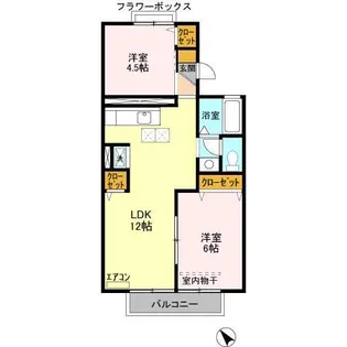 ファーストターフ鎌取 B【1階】の間取り