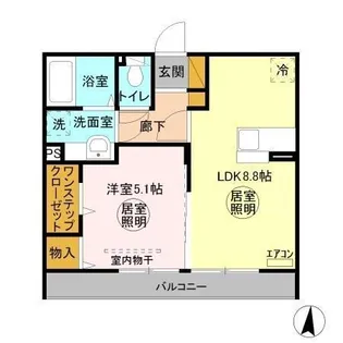 カンチーナ【3階】の間取り