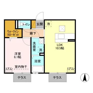 メゾンあき【1階】の間取り