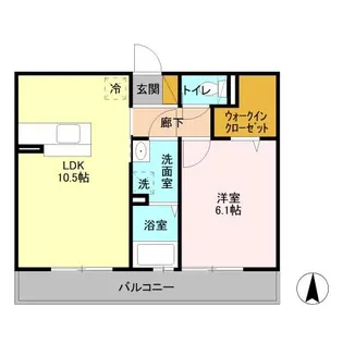 メゾンあき【3階】の間取り