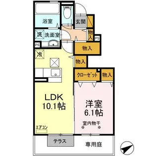 グランシャリオ I・Ⅱ【1階】の間取り