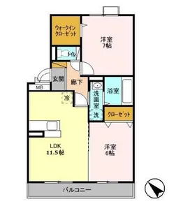 サニーリヴ A【3階】の間取り