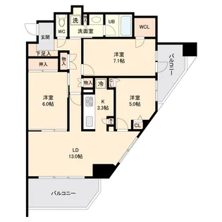 リーベスト西千葉【12階】の間取り