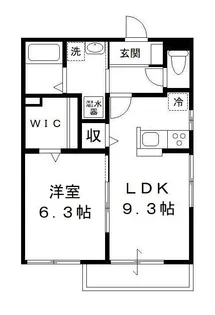クレール・ソガA【2階】の間取り