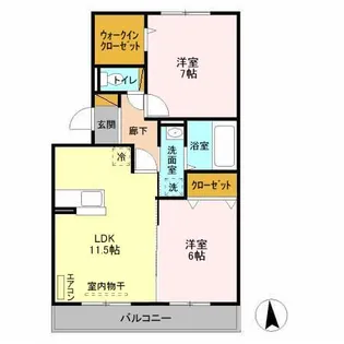 ハイツバンビス【3階】の間取り