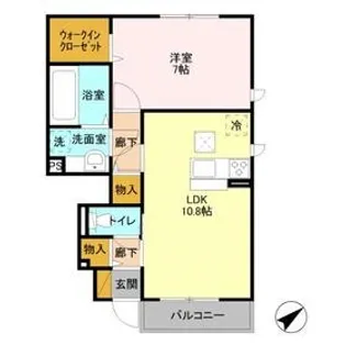 バル・ドミール【1階】の間取り