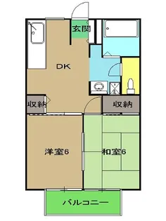 ルミエールC【205号室】の間取り