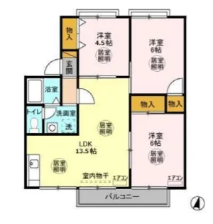 グランメールコホリ 壱番館【2階】の間取り