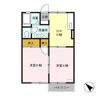 グリーンコーポ【1階】の間取り