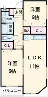 ハーベストチョウゾー【2階】の間取り