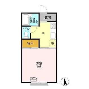 グリーンウッドハイツB【2階】の間取り