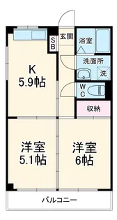ダイワプラザ都【102号室】の間取り