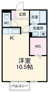 エスパス【206号室】の間取り