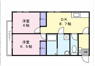 リバーストーン【2階】の間取り