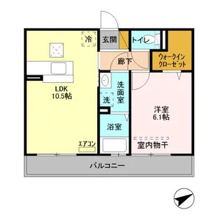メゾン陽光台【1階】の間取り