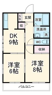 サンフラワー北原【3階】の間取り