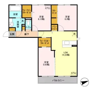 パストラル【2階】の間取り