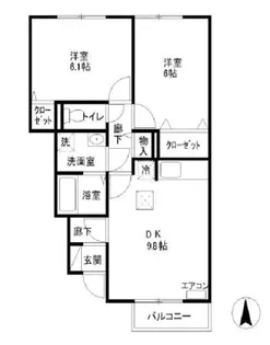 ラプランタン B【1階】の間取り