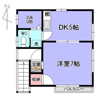 ハイツカトウ【2階】の間取り