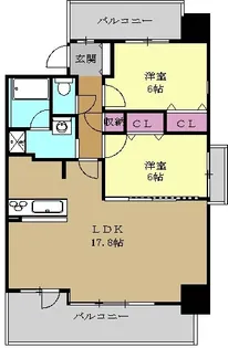 茶屋ヶ坂ライズ【9階】の間取り