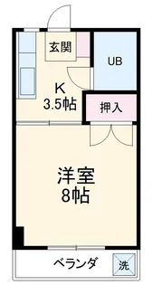 コーポダイマツ【3C号室】の間取り