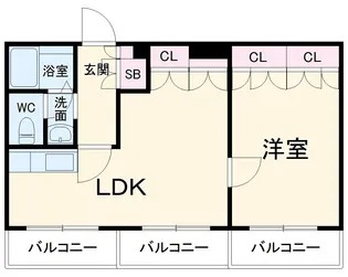 CASA NOAH高峯町【3階】の間取り