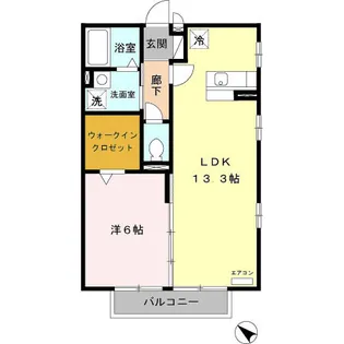 イーストコート【1階】の間取り