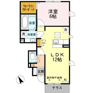 グリーンフィールド【1階】の間取り