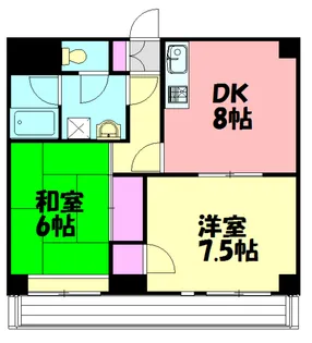 メゾンリヴィエール道場北【2階】の間取り