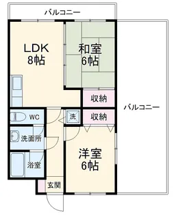 メゾンリヴィエール道場北【2階】の間取り