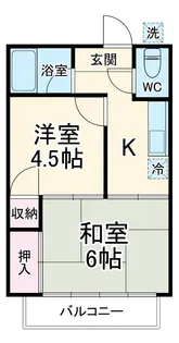YSコートA【1階】の間取り